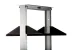 19in Rack Mount Shelf, CPU Shelf, Black, 2 Piece Shelf