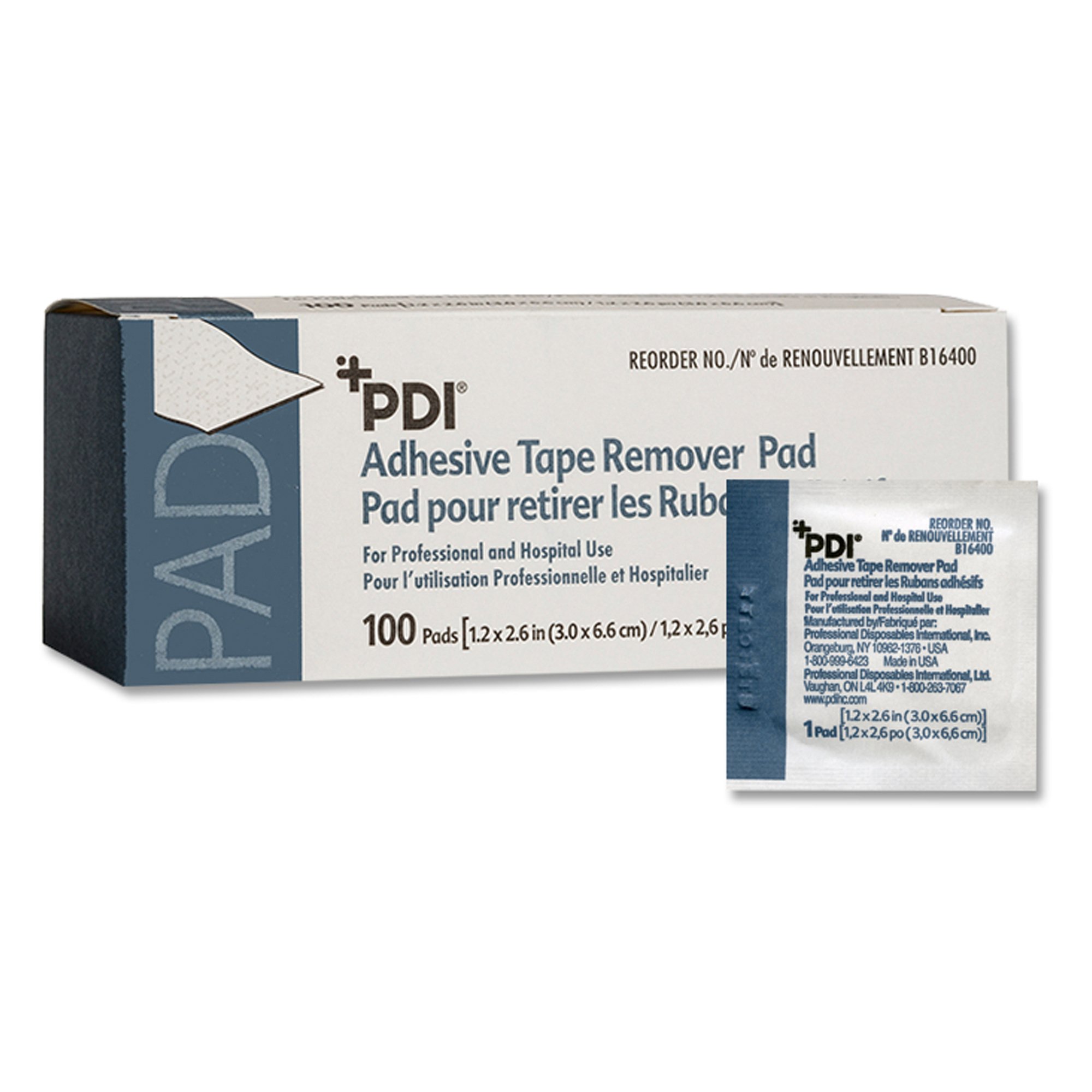 PDI Adhesive Remover, 1 x 2-5/8 Inch Wipe MK 188675
