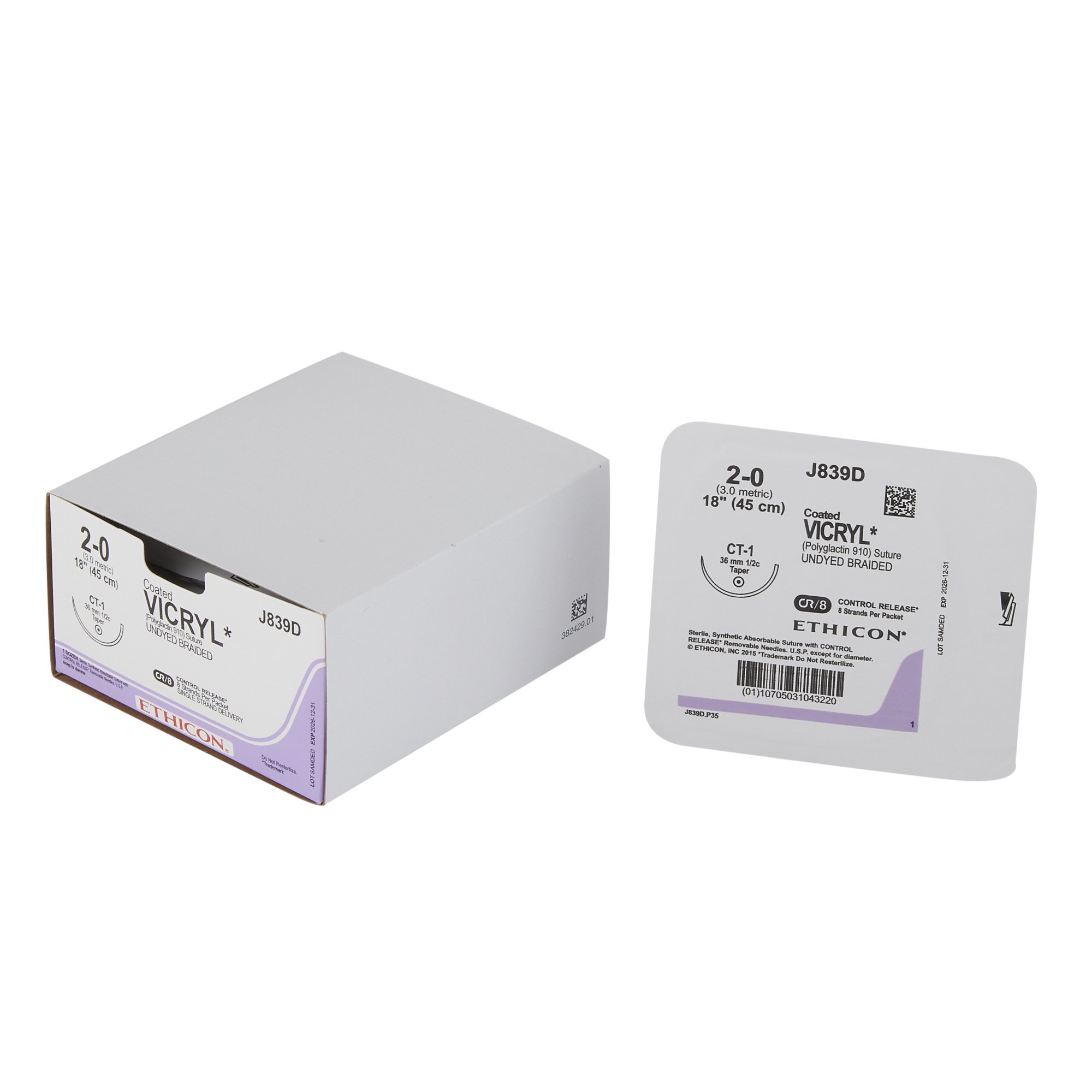 Coated Vicryl Suture with Needle MK 207350