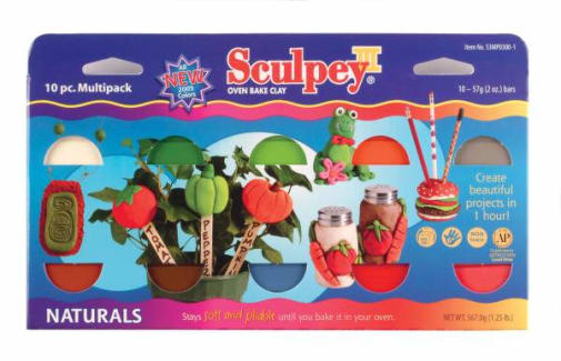 Sculpey III Multipack - Naturals  (10-Pack of 2 oz. Bars)