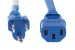AC power cord, 5-15p to C13, 14 AWG, 2ft, Blue