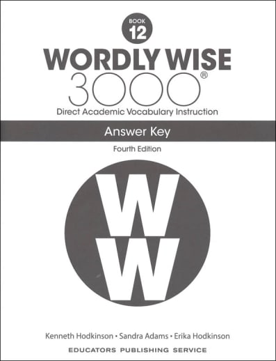 Wordly Wise 3000 Book 12 Answer Key, 4th Edition