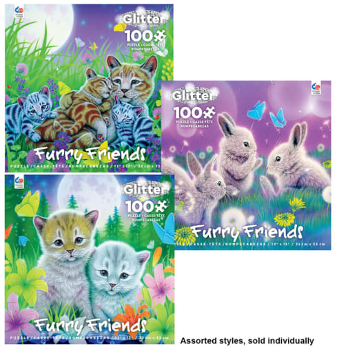 Furry Friends Puzzles (Assorted Style) 100 Piece