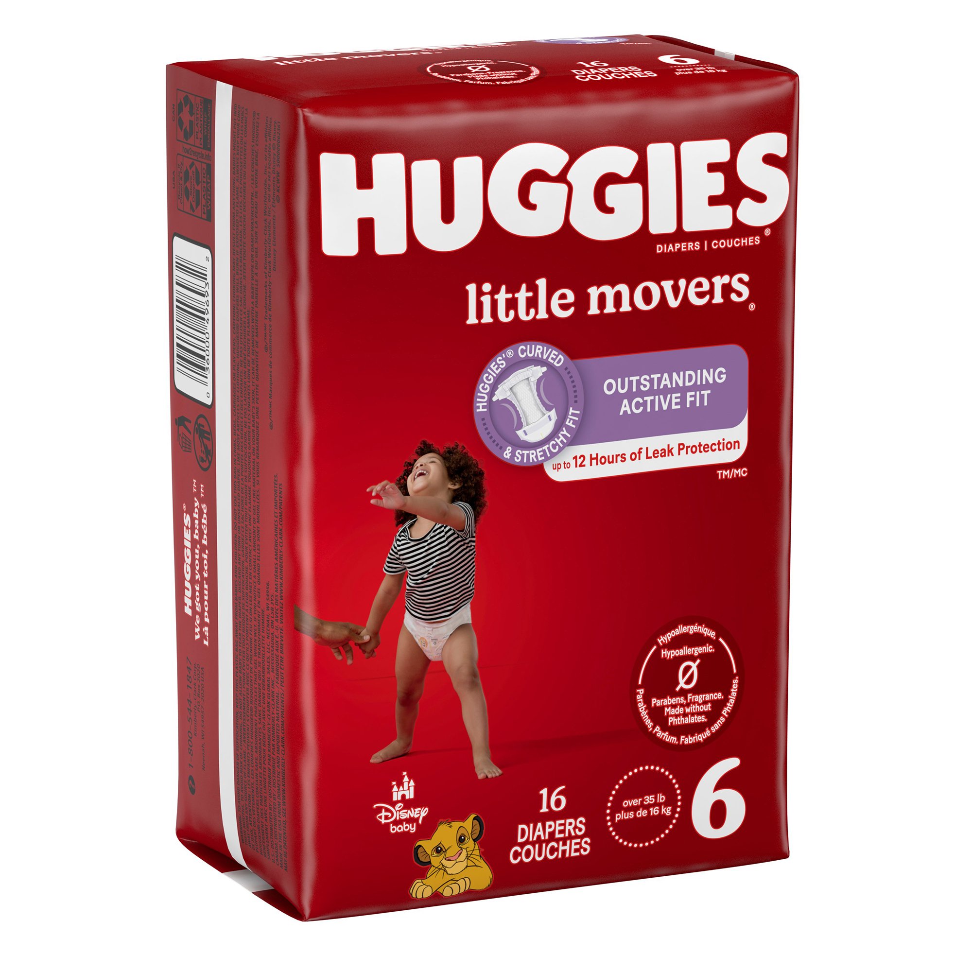 Huggies Little Movers Diaper, Size 6 MK 1128670