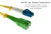 LC/UPC to SC/APC Singlemode Duplex OS2 UPC Fiber Patch Cable, 1 Meter