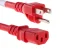 AC power cord, 5-15p to C13, 14 AWG, 4ft, Red