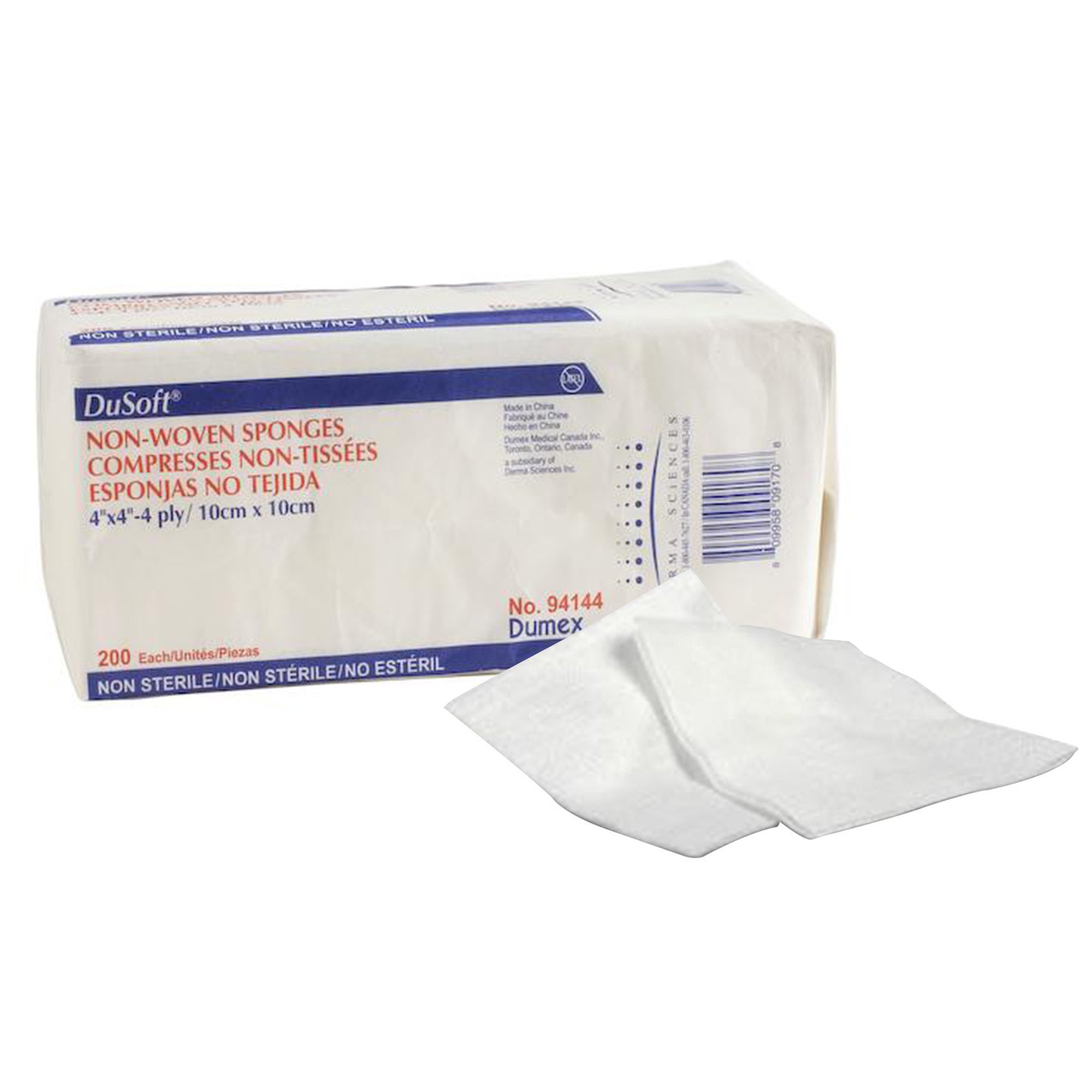 Dusoft Nonwoven Sponge, 4 x 4 Inch, 4-Ply MK 645791