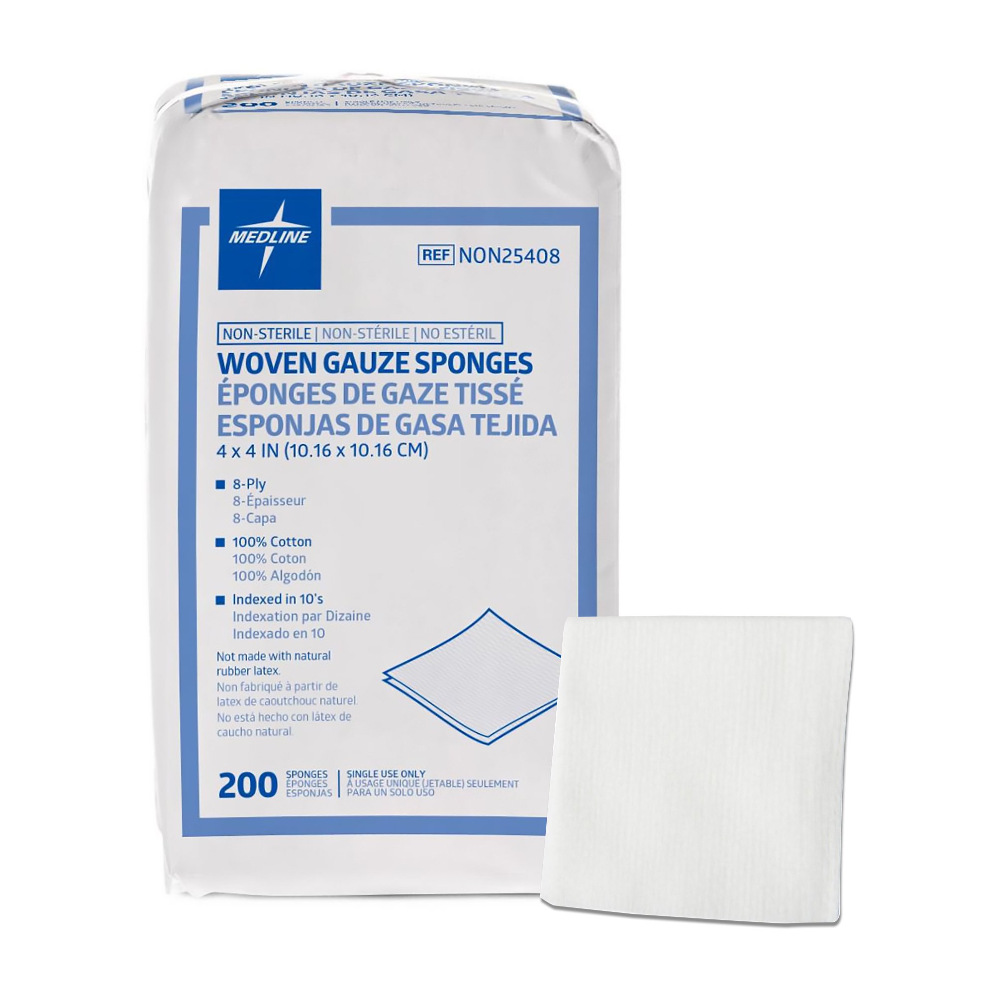 Medline Gauze Sponge, 4 x 4 Inch, 8-Ply MK 747242