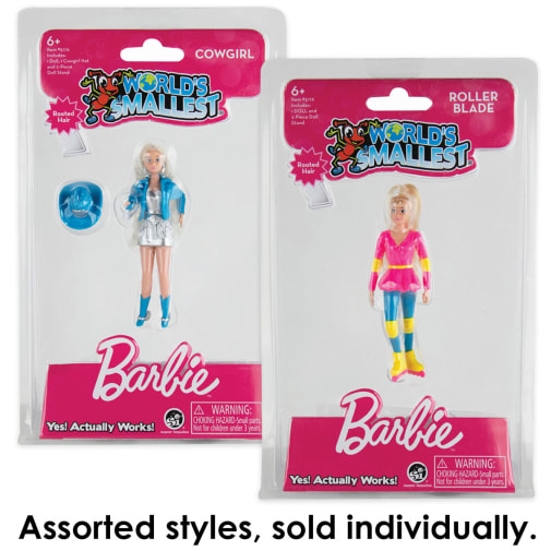 World's Smallest Posable Barbie (Rollerblade & Cowgirl)