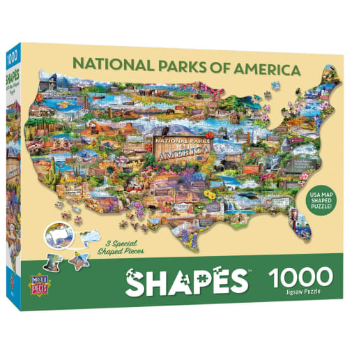 National Parks of America Shapes Puzzle (1000 piece)