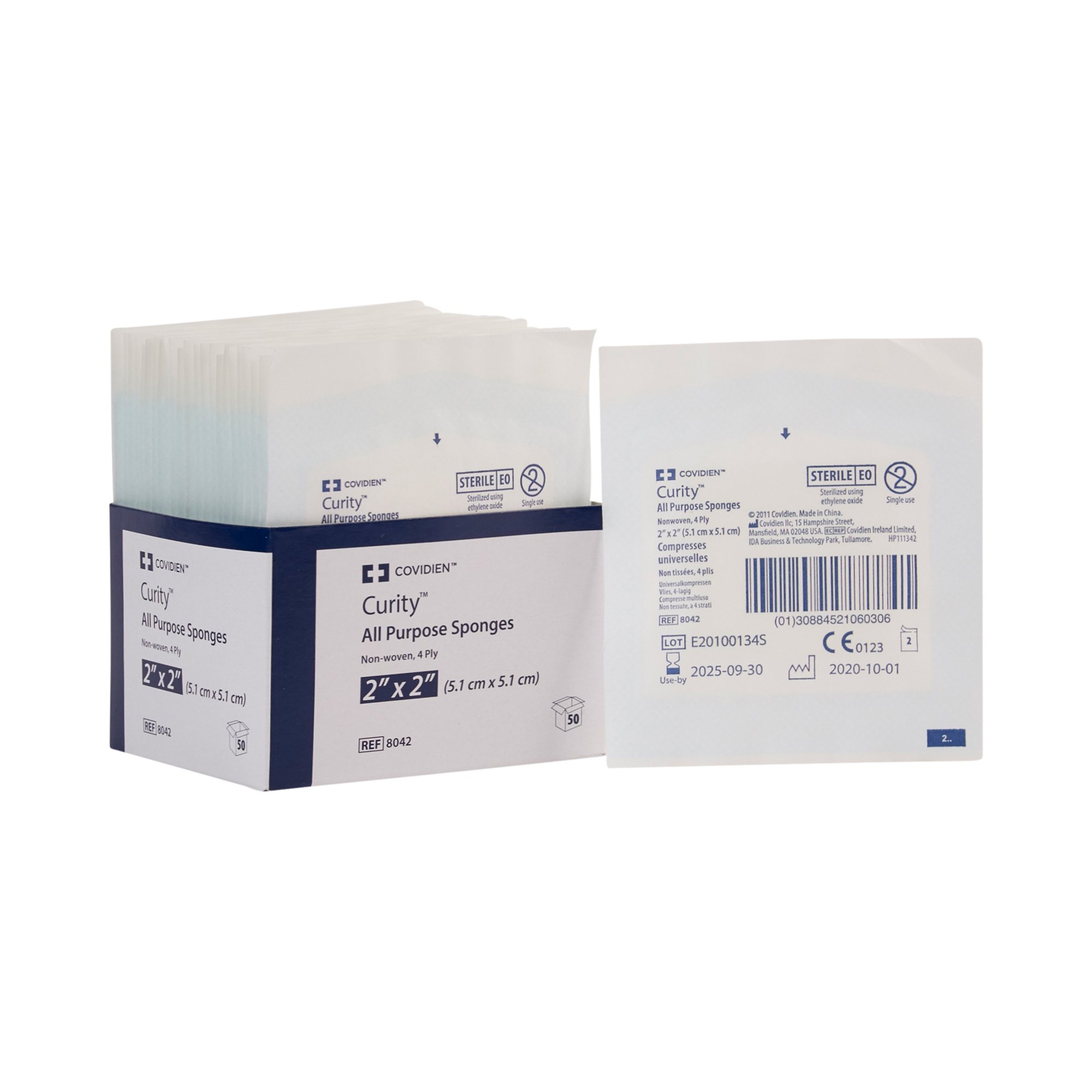 Curity Sterile Nonwoven Sponge, 2 x 2 Inch, Four-Ply MK 529380