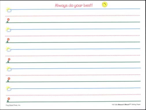Smart Start K-1 Writing Paper 100 sheet pack