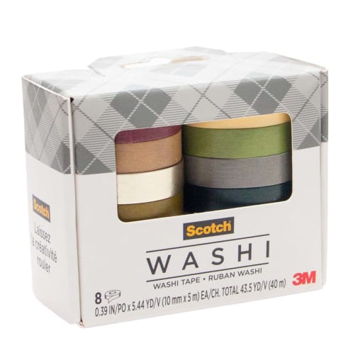 Scotch Washi Tape Solid Earth 8 pack