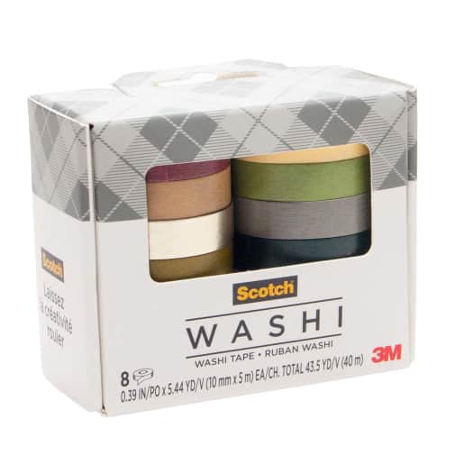 Scotch Washi Tape Solid Earth 8 pack