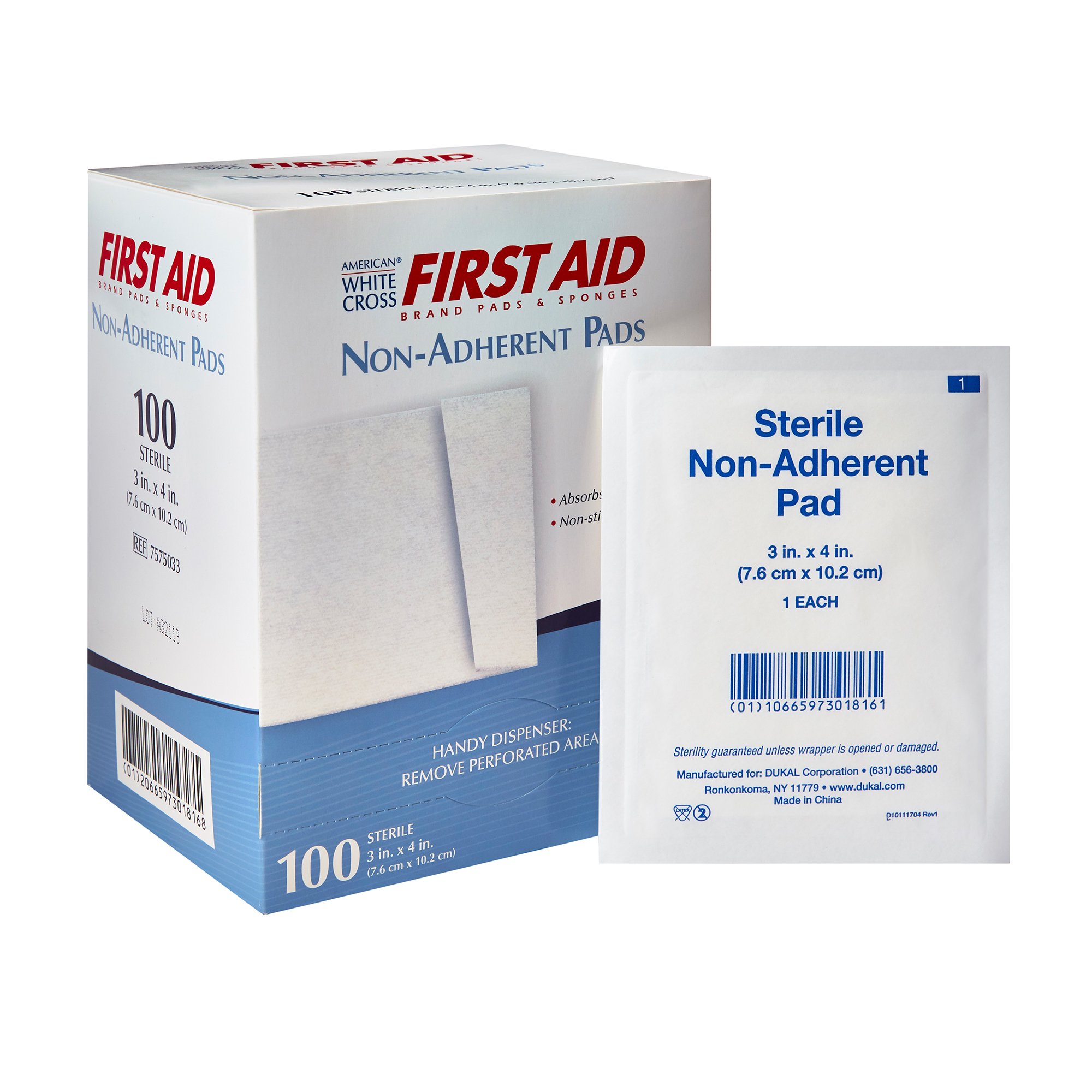 American White Cross Nonadherent Dressing, 3 x 4 Inch MK 142142