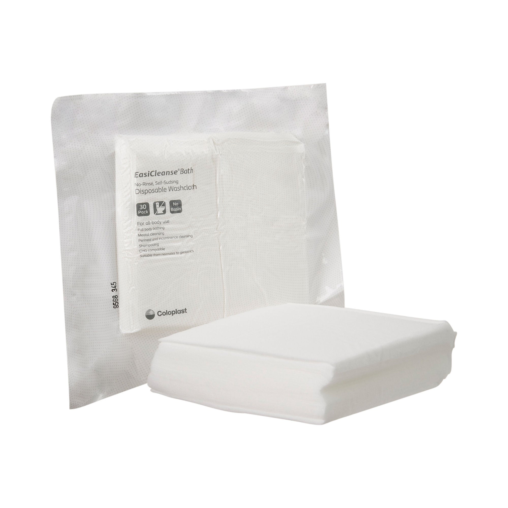 EasiCleanse Bath No-Rinse, Self-Sudsing Wipes, Scented MK 454879
