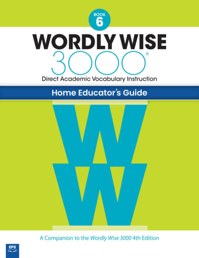 Wordly Wise 3000 Home Educator Guide Book 6 (4th Edition)