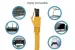 CAT8 Shielded Ethernet Patch Cable, 40Gbps, Snagless, 1 ft, Yellow