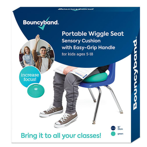 Portable Wiggle Seat Sensory Cushion with Easy-Grip Handle - Green