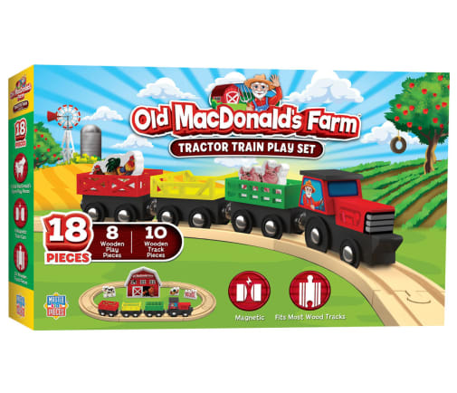 Old MacDonald's Farm Tractor Train Play Set (18 Pieces)