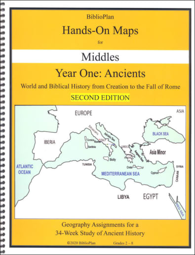 BiblioPlan Ancient History Hands-On Maps Middles, 2nd Edition