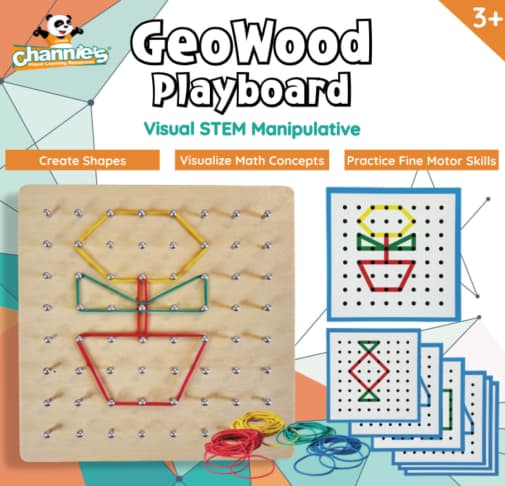 GeoWood Playboard Visual STEM Manipulative