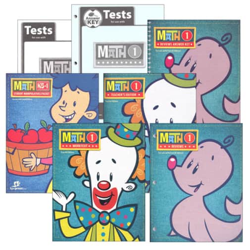 BJU Press Math 1 Home School Kit 4th Edition (updated)