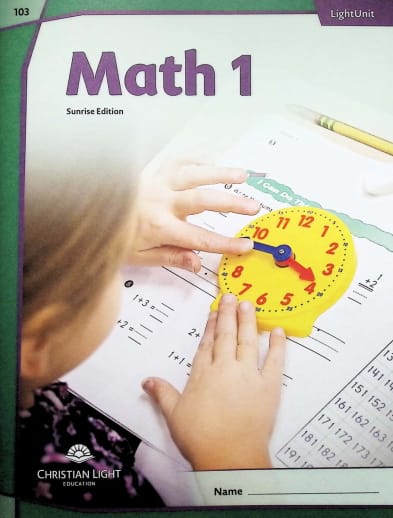 Christian Light Math LightUnit 103 Sunrise Edition