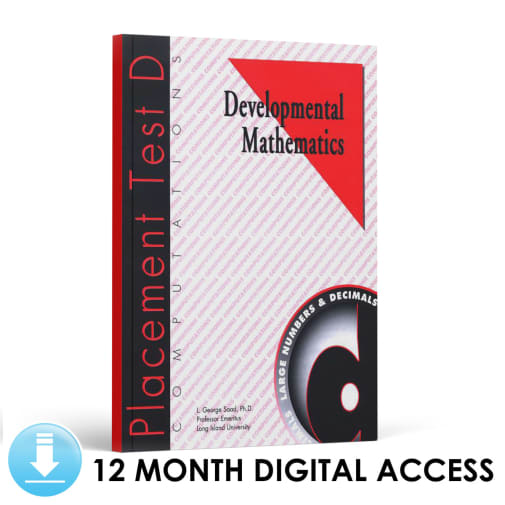 Developmental Math: Placement Test D (12 Month Access)