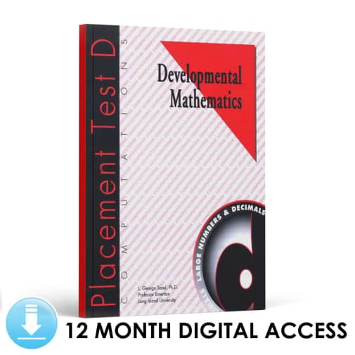 Developmental Math: Placement Test D (12 Month Access)