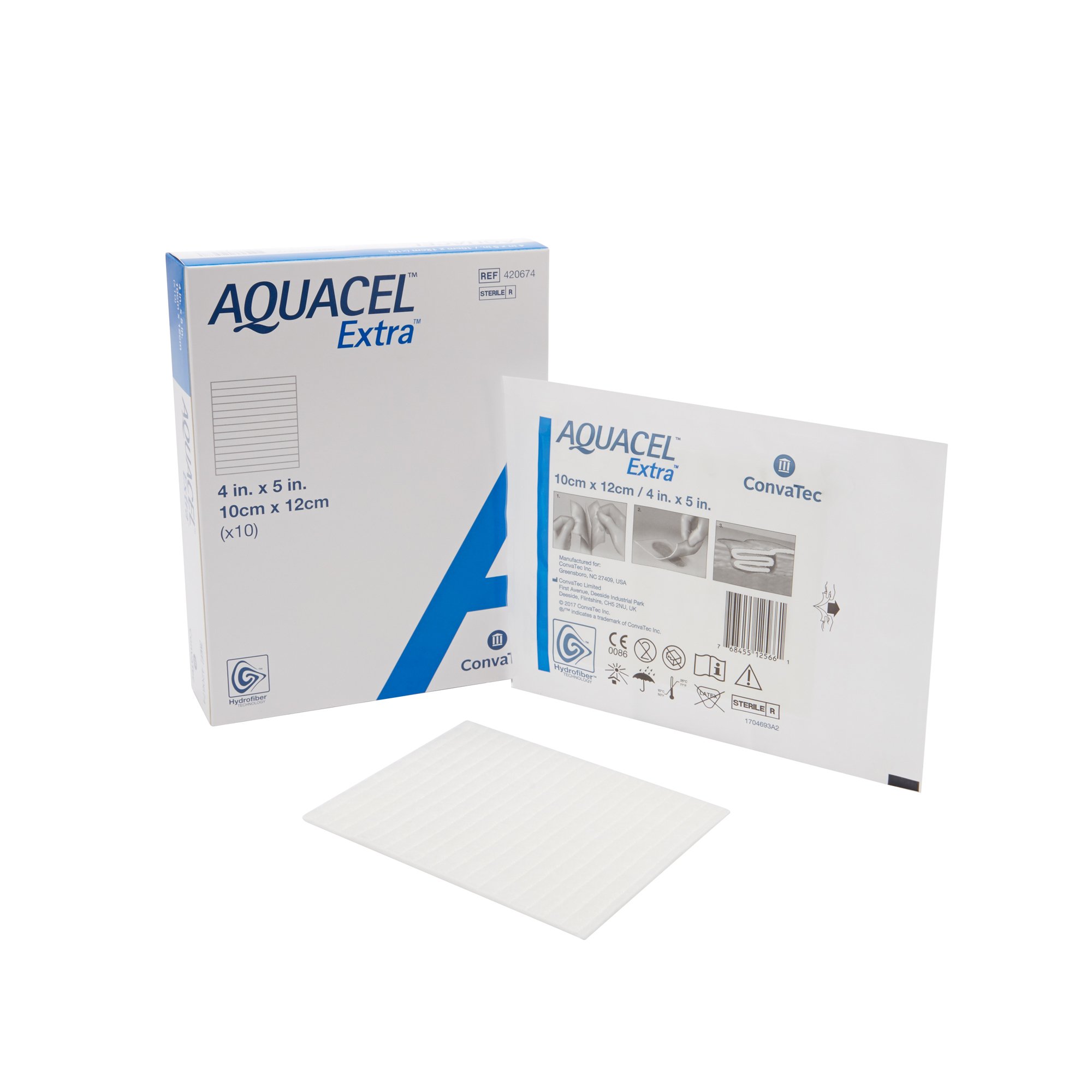 Aquacel Extra Gelling Fiber Wound Dressing, 4 x 5 Inch MK 785799