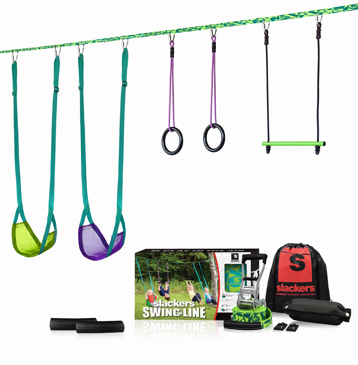 SLACK 「DO AS ONE PLESES」 SlackWire Slackline - Tree-Friendly Slack Line Kit | ENO