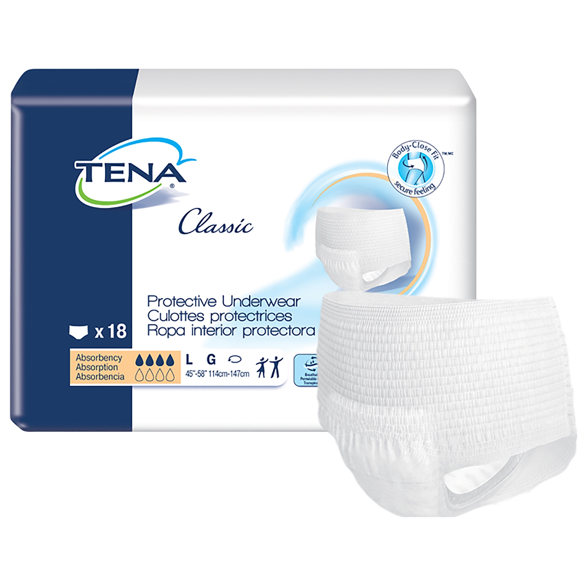 Tena Classic Absorbent Underwear, Large MK 959416