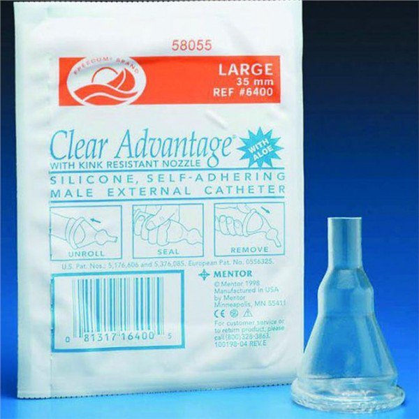 Clear Advantage Male External Catheter, Self-Adhesive Strip, Extra Large, 40mm MK 205266