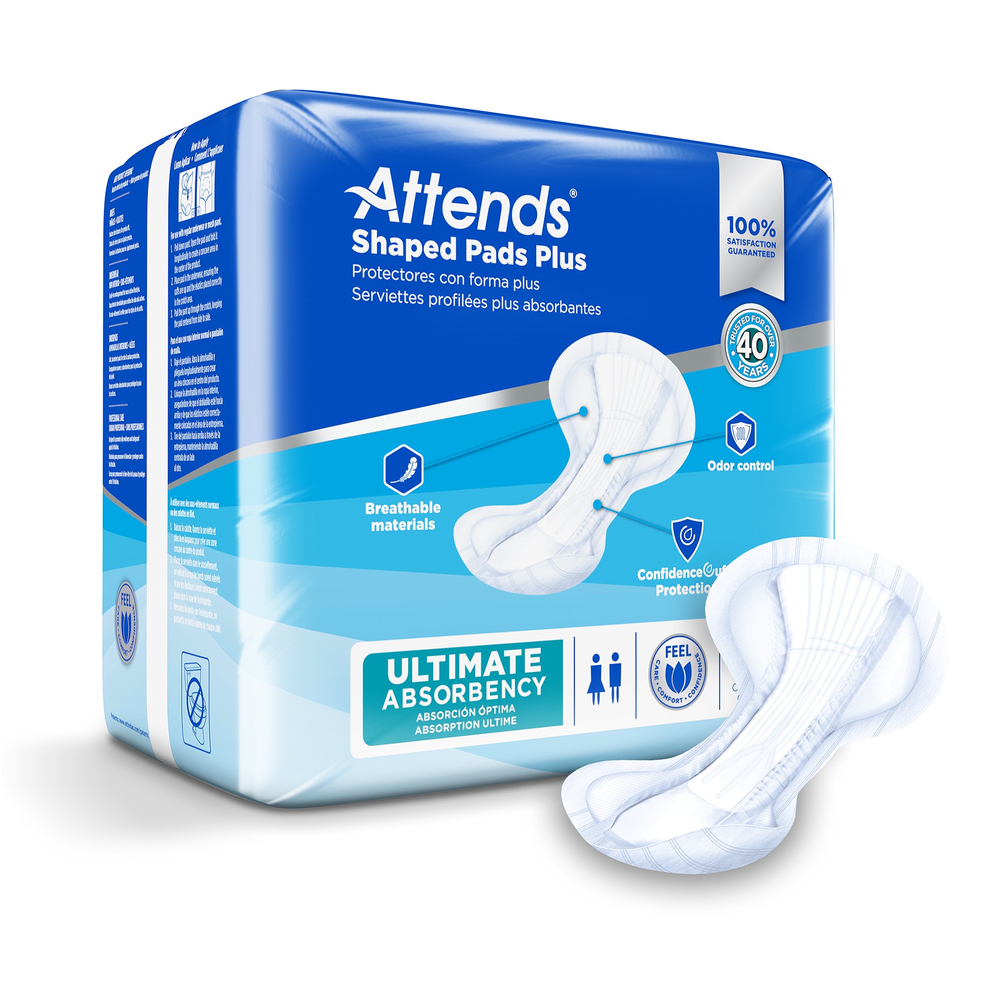 Attends Shaped Bladder Control Pads, Plus MK 1186542