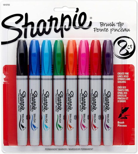 Sharpie Brush Tip - 8 count (assorted colors)