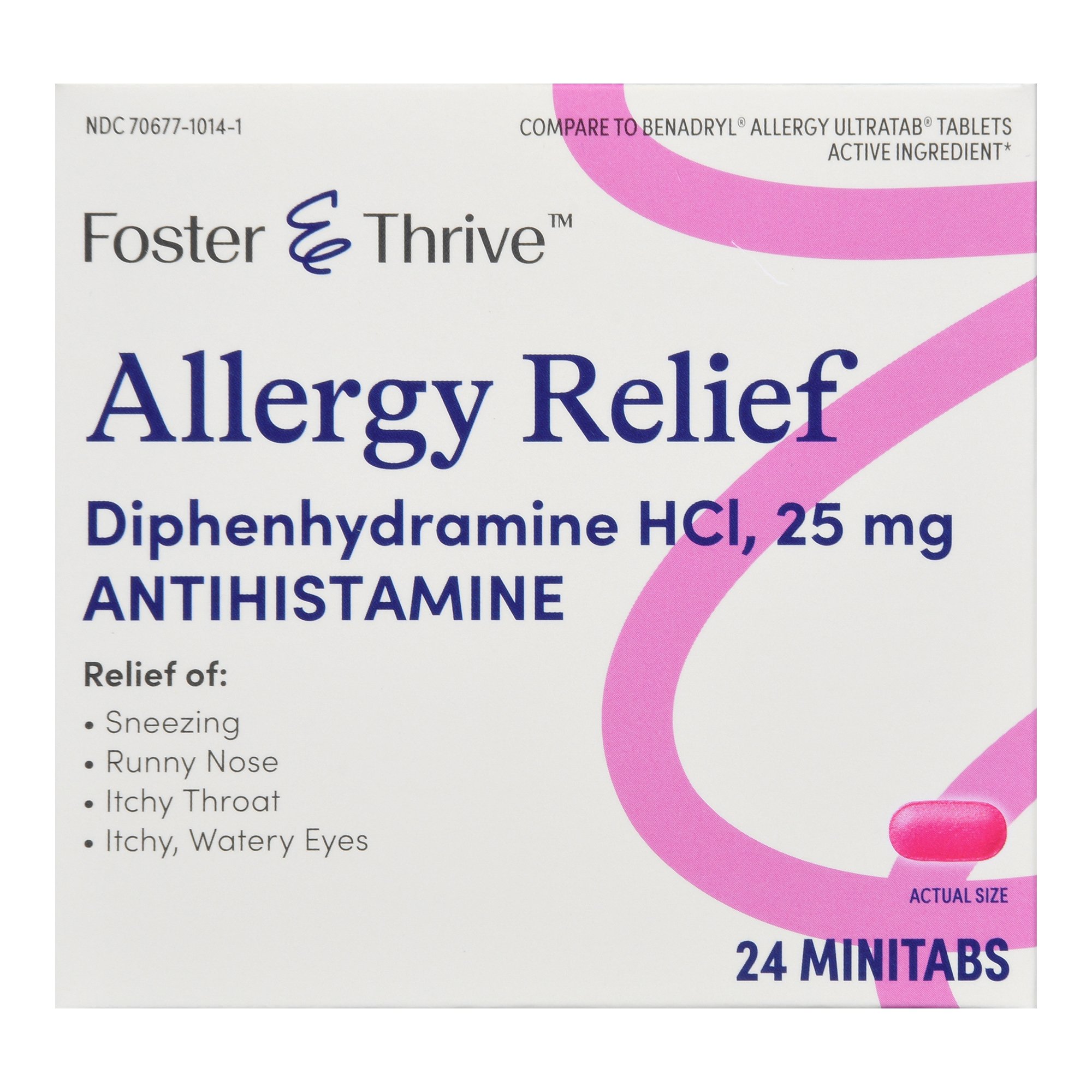 Foster & Thrive Allergy Relief Diphenhydramine HCl 25 mg Minitabs MK 1235079