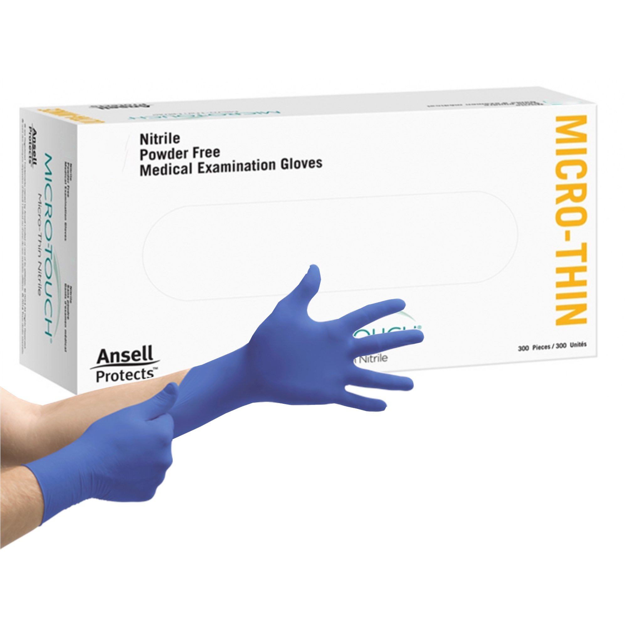 Micro-Touch Micro-Thin Nitrile Exam Glove, Small, Blue MK 895545