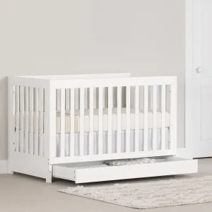 Crib with Drawer and Toddler Rail