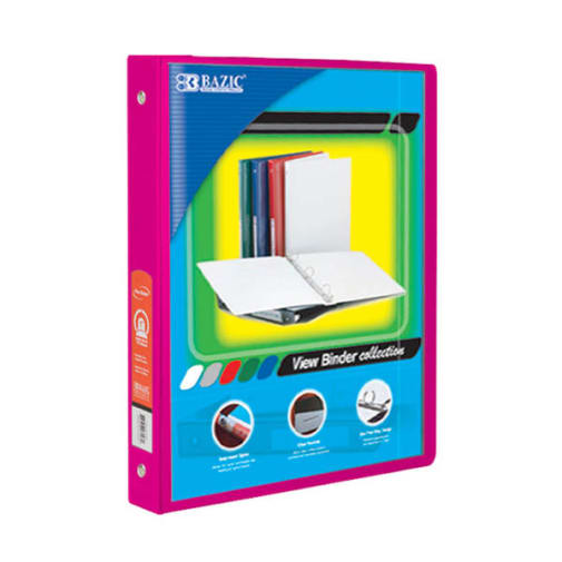 Binder - 3-Ring View 1/2" Fuchsia