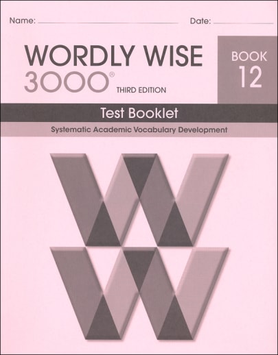 Wordly Wise 3000 3rd Edition Test Book 12