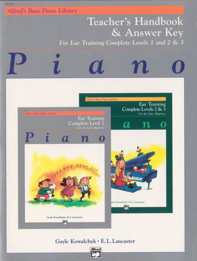 Alfred's Basic Piano Course Ear Training Teacher Handbook/Answer Key Levels 1-3