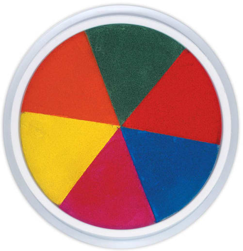 Jumbo Circular Washable Pad - 6 in 1 Rainbow (Ready 2 Learn Stamp Pad)