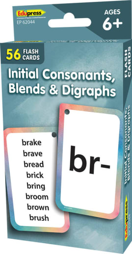 Initial Consonants, Blends & Digraphs Flash Cards