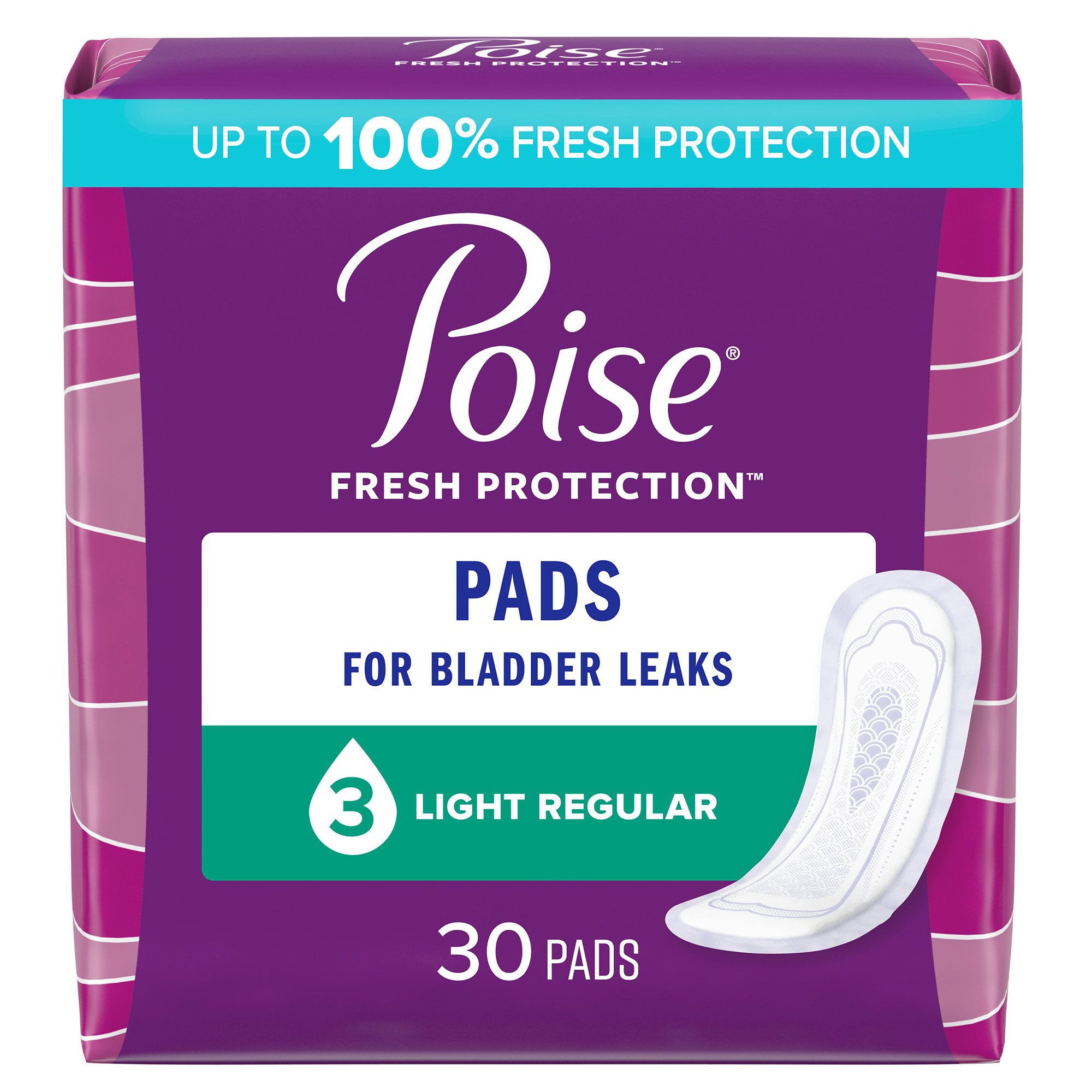 Poise Bladder Control Pads, Light Absorbency, Regular Length MK 1160343