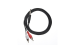 1/4in Stereo Male to (2)RCA Male Y-Cable, Black, 6Ft