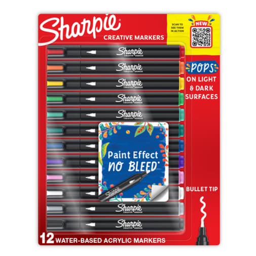 Sharpie Creative Markers Water Based Acrylic Bullet Tip (set of 12)
