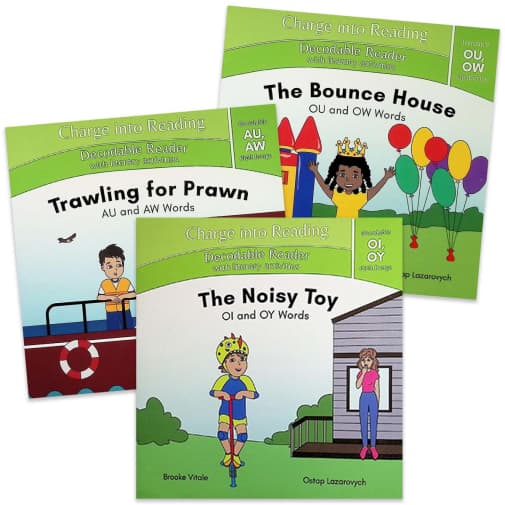 Charge Into Reading Stage 8: Diphthongs Decodable Reader Set (3 books)
