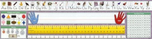 Primary Desk Plate - Traditional Manuscript