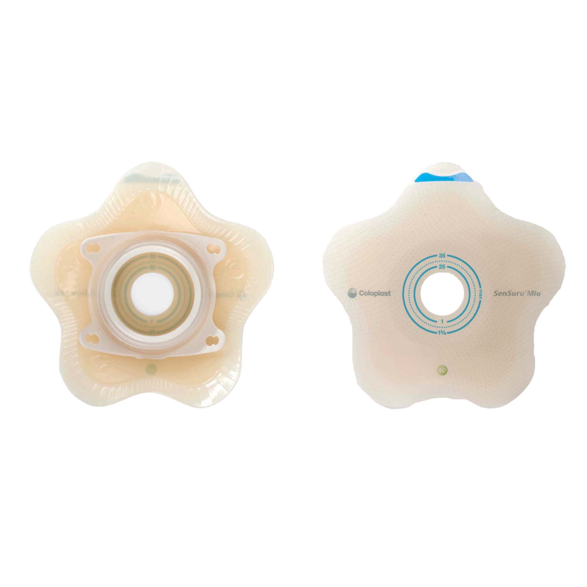 SenSura Mio Click Convex Flip Ostomy Barrier, 20 mm Stoma Openings, Green Match MK 1124342
